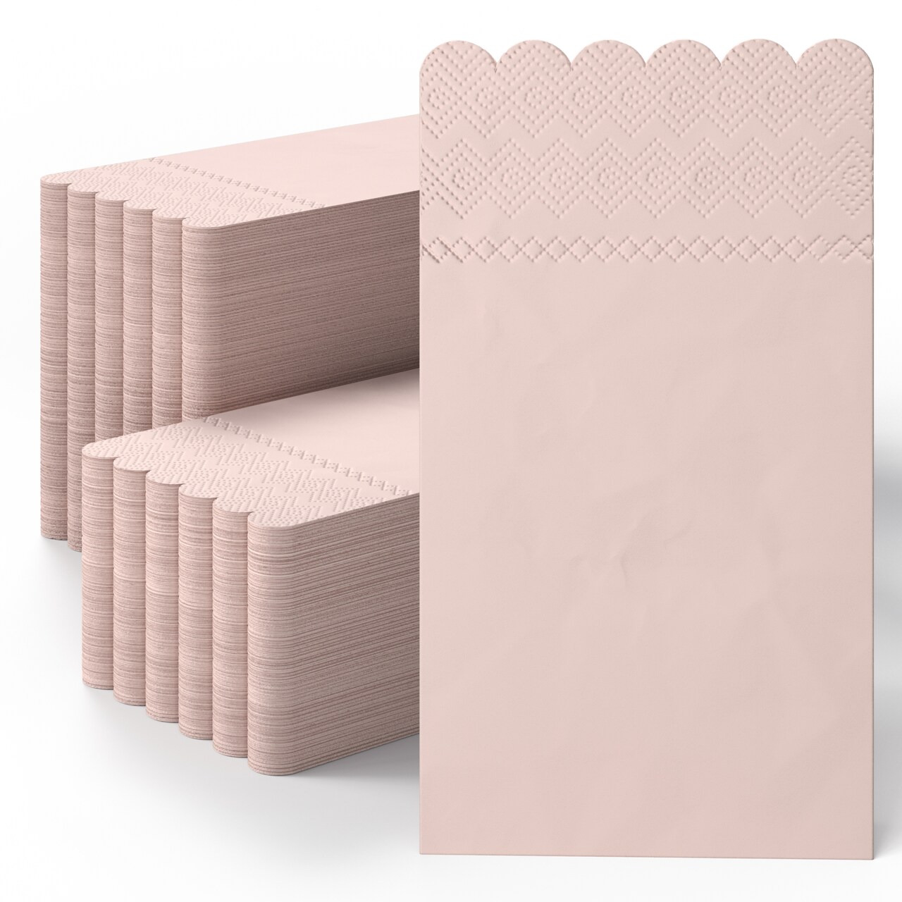  Scalloped Napkins Disposable 100 Pcs 3-Ply Yellow Scalloped Dinner Napkins Disposable Decorative for Dinners & Parties, Paper Guest Towels for Bathroom & Party Supplies